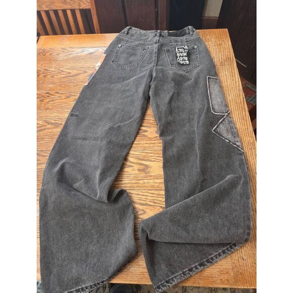 Ksubi black fantasy virgin Mary patch jeans sz 26 - Picture 5 of 5